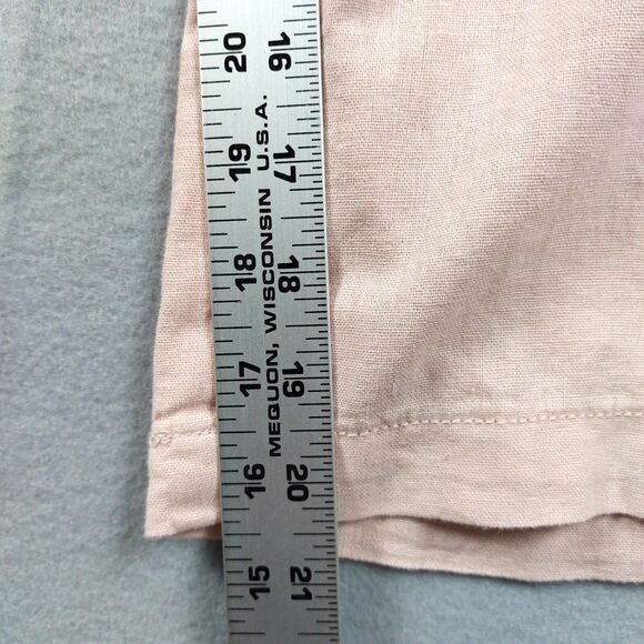 Denim & Co Naturals Pants Womens Sz LP Crop Linen Blend Wide Leg Petites Beach - Picture 7 of 12